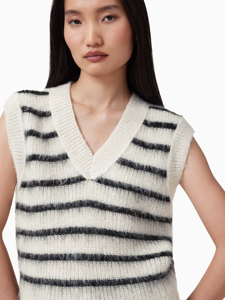 AllSaints White Riga Tank Top - Image 2 of 10 AllSaints White Riga Tank Top - Image 2 of 10