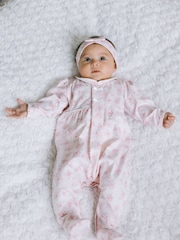Emile Et Rose Pink All Over Print Floral All-In-One - Imagen 1 de 5