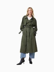 AllSaints Green Linnie Trench Coat - Image 1 of 8
