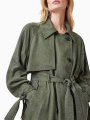 AllSaints Green Linnie Trench Coat - Image 3 of 8