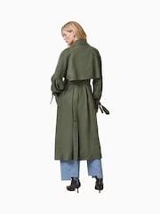 AllSaints Green Linnie Trench Coat - Image 6 of 8
