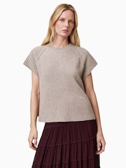 AllSaints Brown Anthe Short Sleeved Jumper - Image 1 of 5