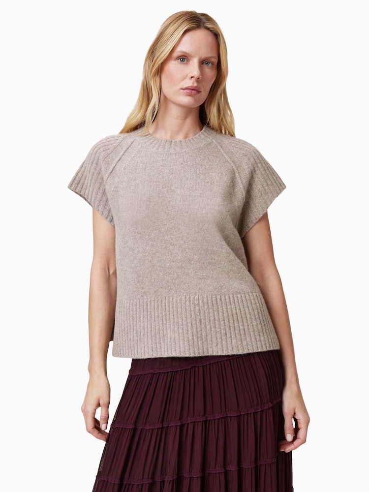 AllSaints Brown Anthe Short Sleeved Jumper - Image 1 of 5