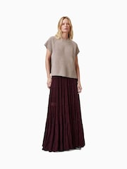 AllSaints Brown Anthe Short Sleeved Jumper - Image 4 of 5