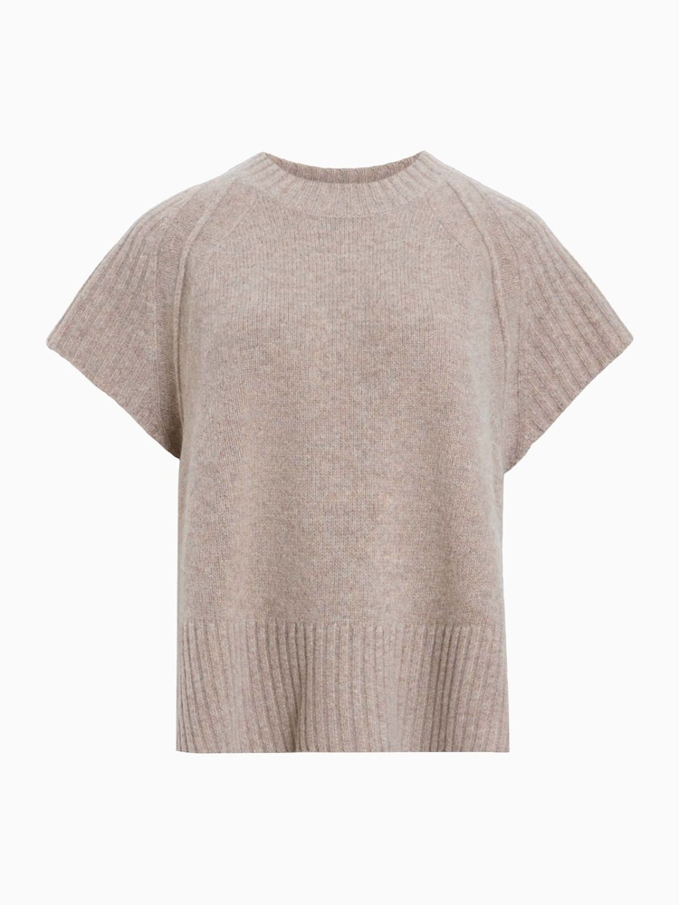 AllSaints Brown Anthe Short Sleeved Jumper - Image 5 of 5