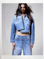 AllSaints Blue Aki Crossover Jacket - Image 1 of 9