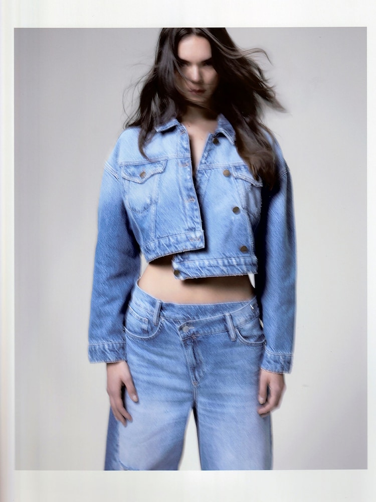 AllSaints Blue Aki Crossover Jacket - Image 1 of 9