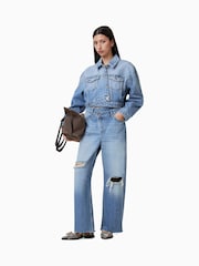 AllSaints Blue Aki Crossover Jacket - Image 2 of 9