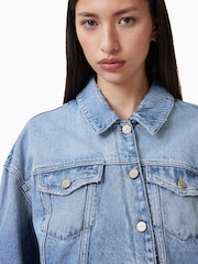 AllSaints Blue Aki Crossover Jacket - Image 5 of 9