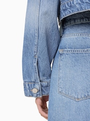 AllSaints Blue Aki Crossover Jacket - Image 6 of 9