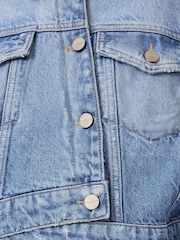 AllSaints Blue Aki Crossover Jacket - Image 7 of 9