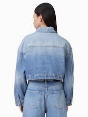 AllSaints Blue Aki Crossover Jacket - Image 8 of 9