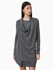 AllSaints Grey Drina Dress - Image 1 of 8