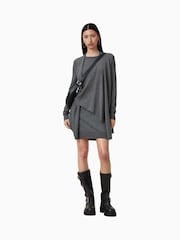 AllSaints Grey Drina Dress - Image 2 of 8