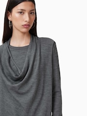 AllSaints Grey Drina Dress - Image 3 of 8