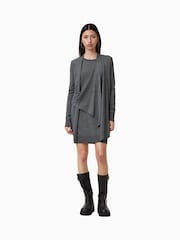 AllSaints Grey Drina Dress - Image 5 of 8