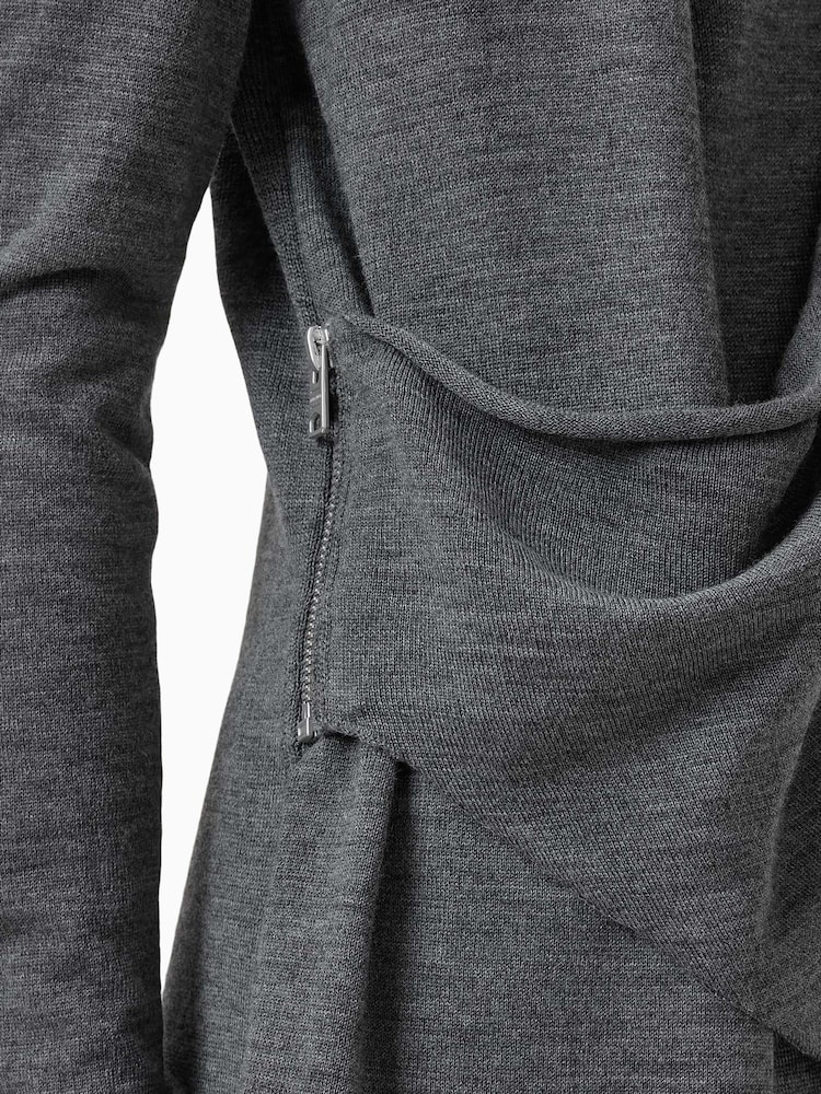AllSaints Grey Drina Dress - Image 6 of 8