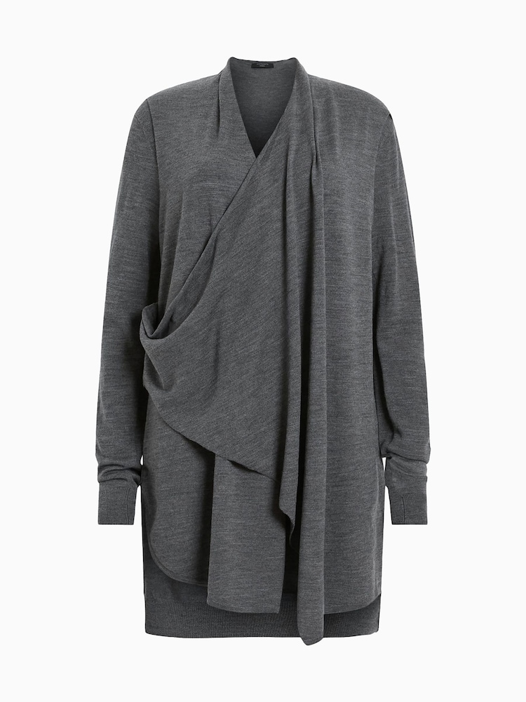 AllSaints Grey Drina Dress - Image 8 of 8