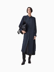 AllSaints Blue Aggie Shirt Dress - Image 1 of 9