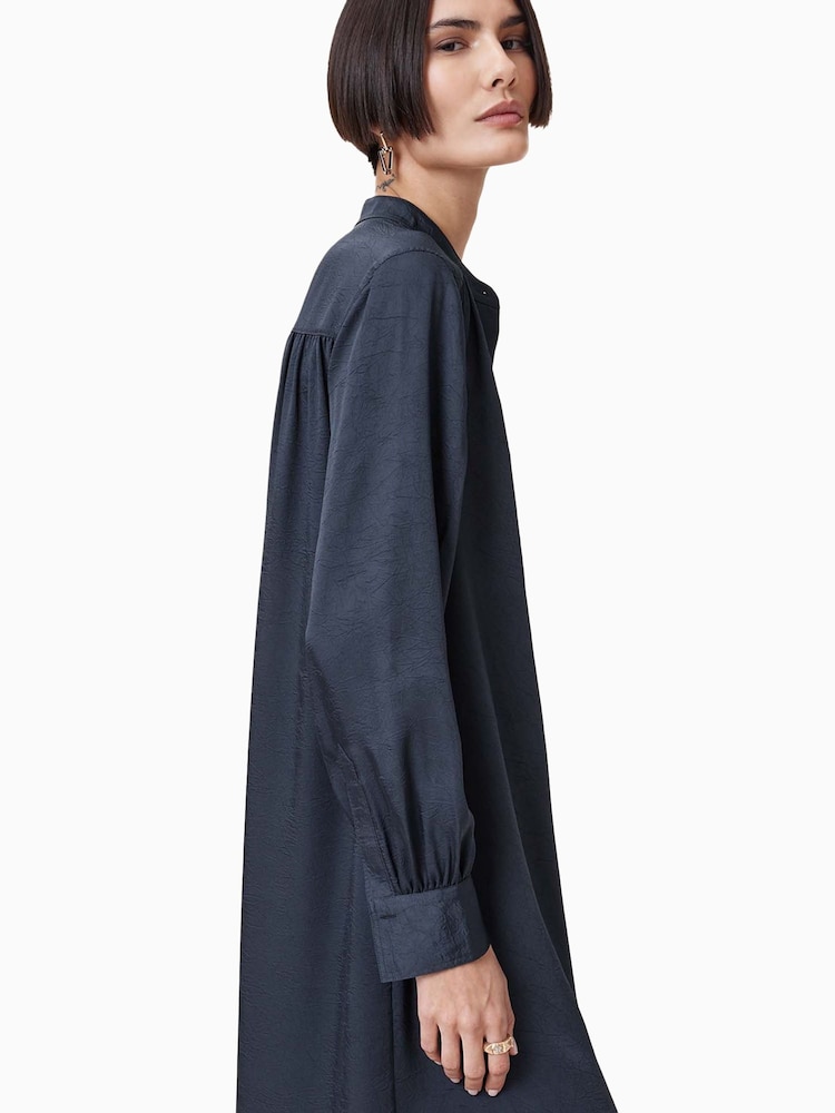 AllSaints Blue Aggie Shirt Dress - Image 3 of 9