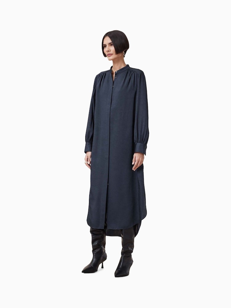 AllSaints Blue Aggie Shirt Dress - Image 4 of 9