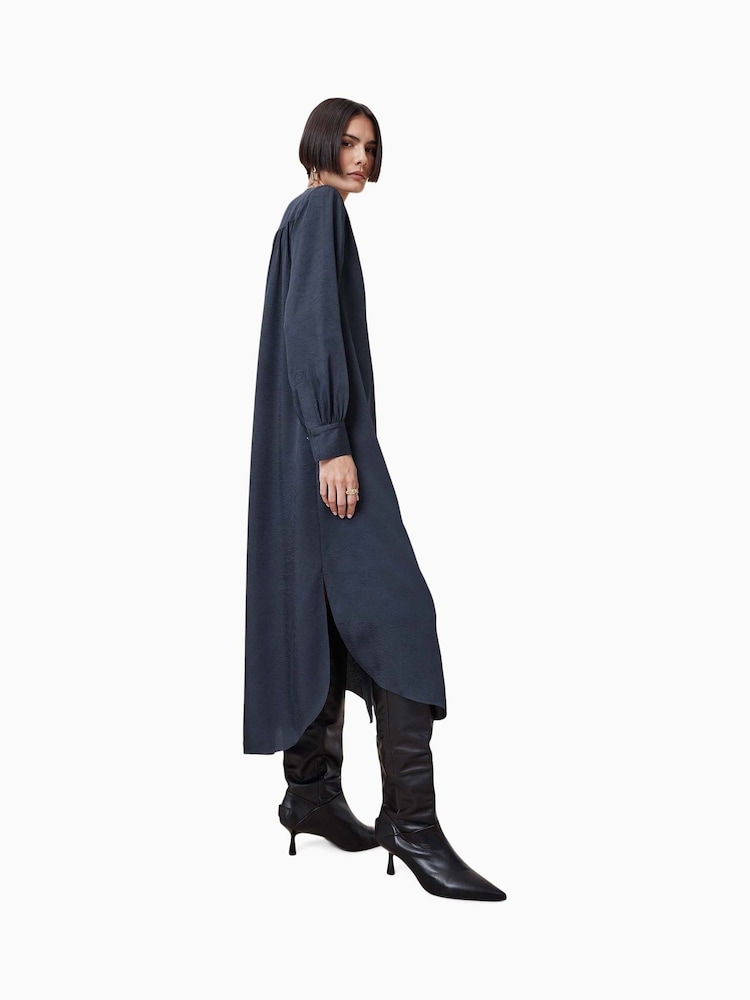 AllSaints Blue Aggie Shirt Dress - Image 6 of 9
