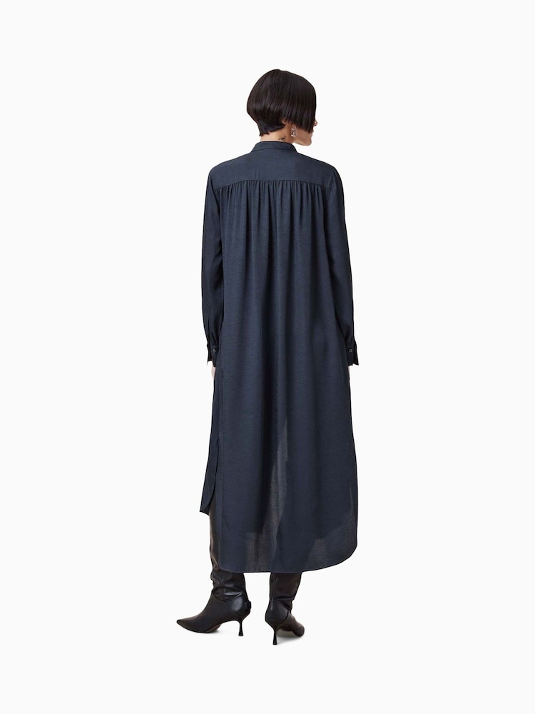 AllSaints Blue Aggie Shirt Dress - Image 8 of 9