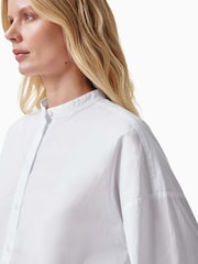 AllSaints White Ana 100% Organic Cotton Shirt - Image 2 of 8