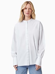 AllSaints White Ana 100% Organic Cotton Shirt - Image 3 of 8