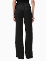 AllSaints Black Alba Satin Trousers - Image 4 of 6