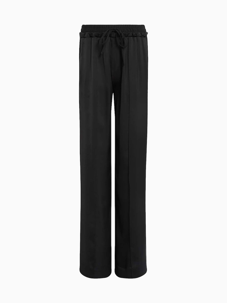 AllSaints Black Alba Satin Trousers - Image 6 of 6