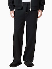 AllSaints Black Carson 100% Organic Cotton Trousers - Image 1 of 6