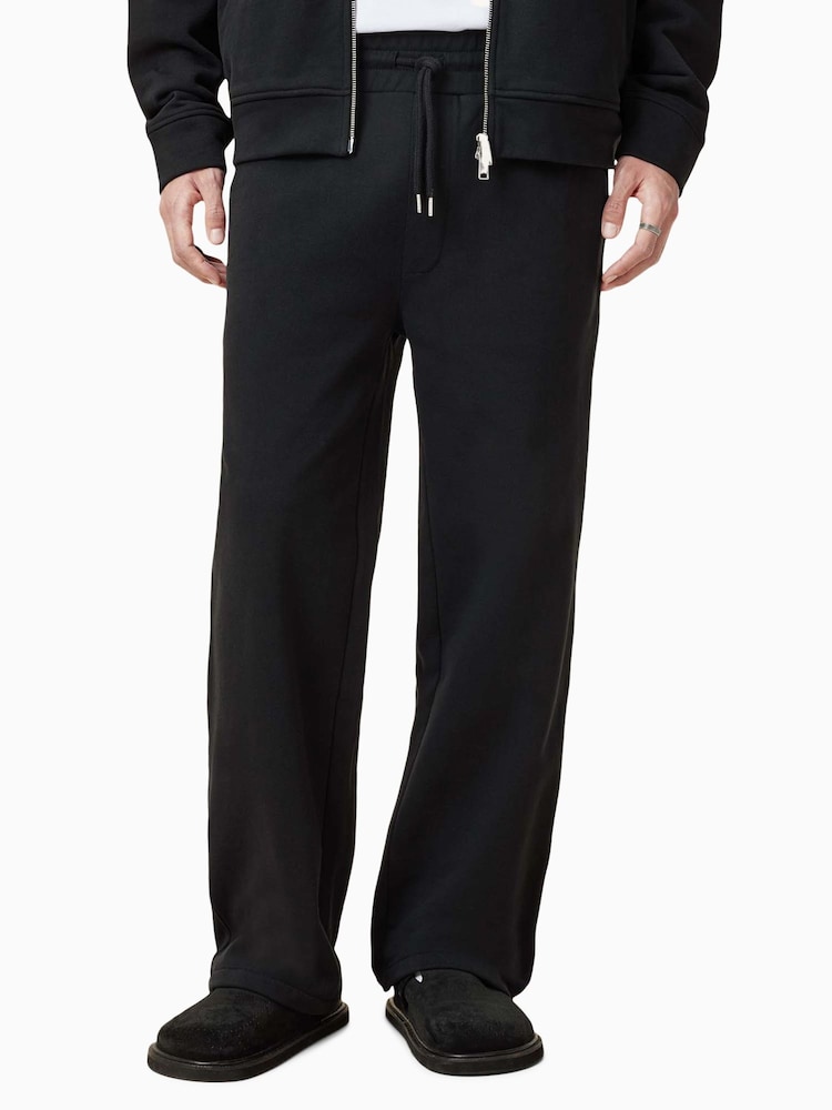AllSaints Black Carson 100% Organic Cotton Trousers - Image 1 of 6
