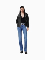 AllSaints Mid Indigo Slim Haldan Bootcut Jeans - Image 1 of 8