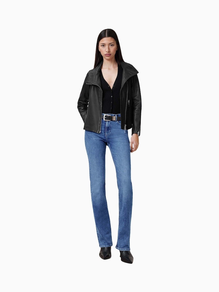 AllSaints Mid Indigo Slim Haldan Bootcut Jeans - Image 1 of 8