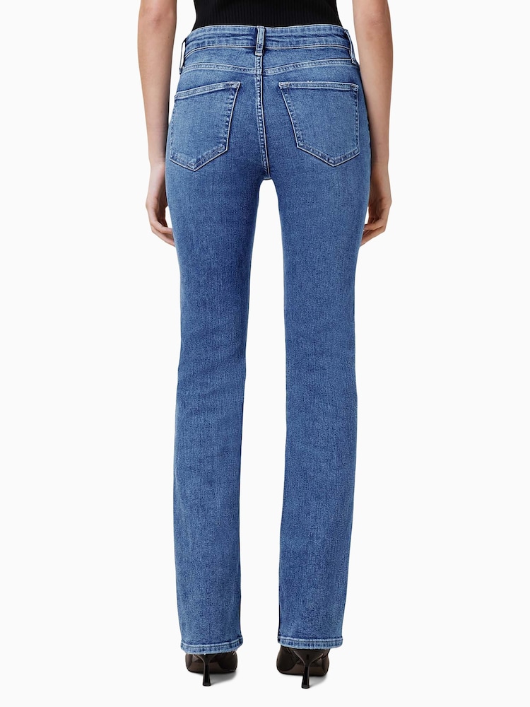 AllSaints Mid Indigo Slim Haldan Bootcut Jeans - Image 3 of 8