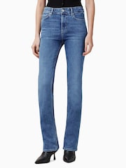 AllSaints Mid Indigo Slim Haldan Bootcut Jeans - Image 4 of 8