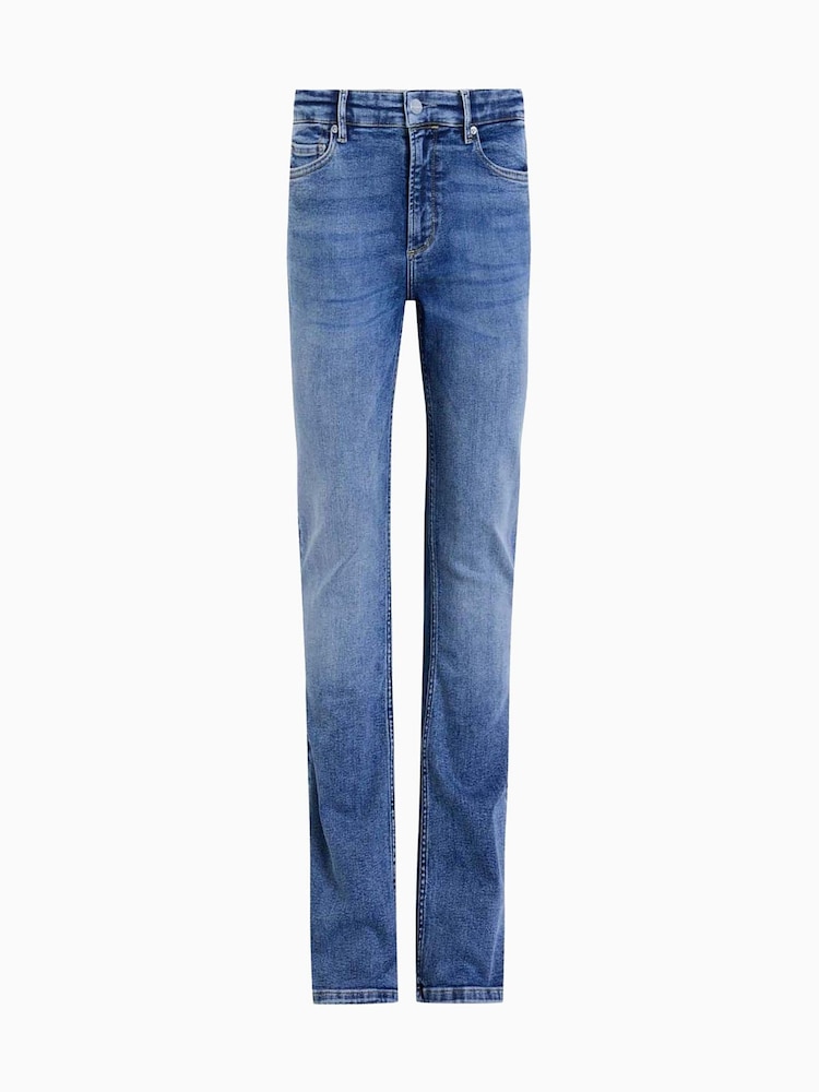 AllSaints Mid Indigo Slim Haldan Bootcut Jeans - Image 8 of 8