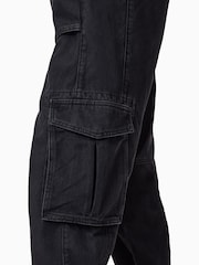AllSaints Black Freda Denim 100% Organic Cotton Trousers - Image 5 of 10