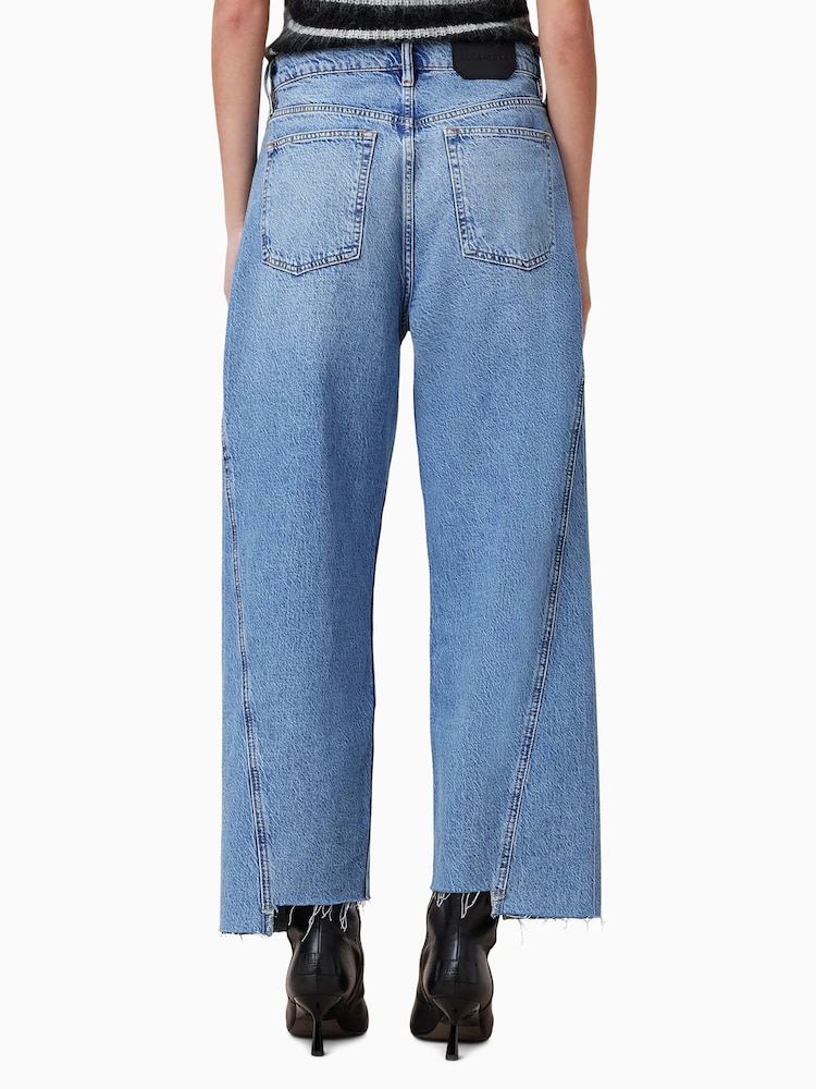 AllSaints Blue Fox 100% Cotton Jeans - Image 6 of 9