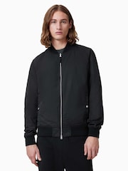 AllSaints Black Rev Bassett Bomber Jacket - Image 6 of 8
