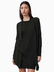 AllSaints Black Drina Dress - Image 3 of 9