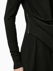 AllSaints Black Drina Dress - Image 4 of 9