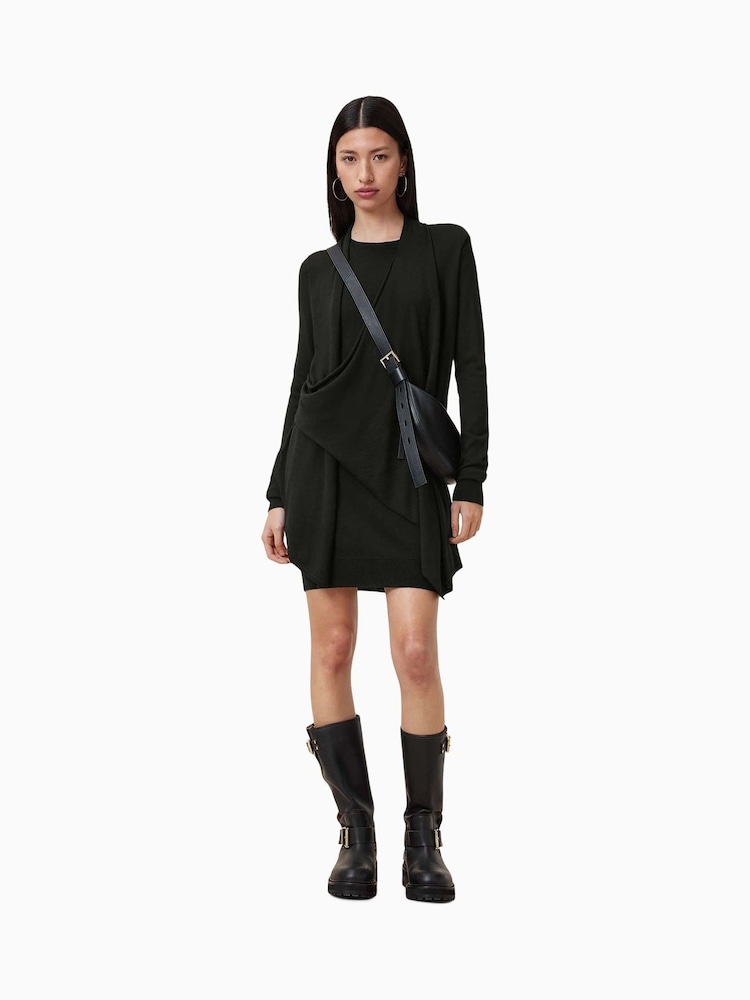 AllSaints Black Drina Dress - Image 5 of 9