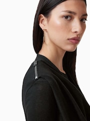 AllSaints Black Drina Dress - Image 6 of 9