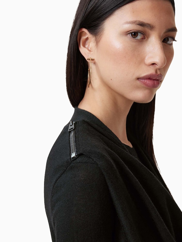 AllSaints Black Drina Dress - Image 6 of 9