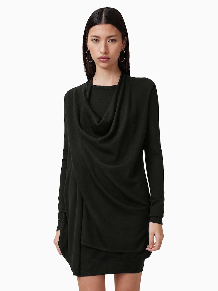 AllSaints Black Drina Dress - Image 7 of 9