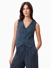 Azul - AllSaints Averie Ten Waistcoat - Imagen 1 de 7