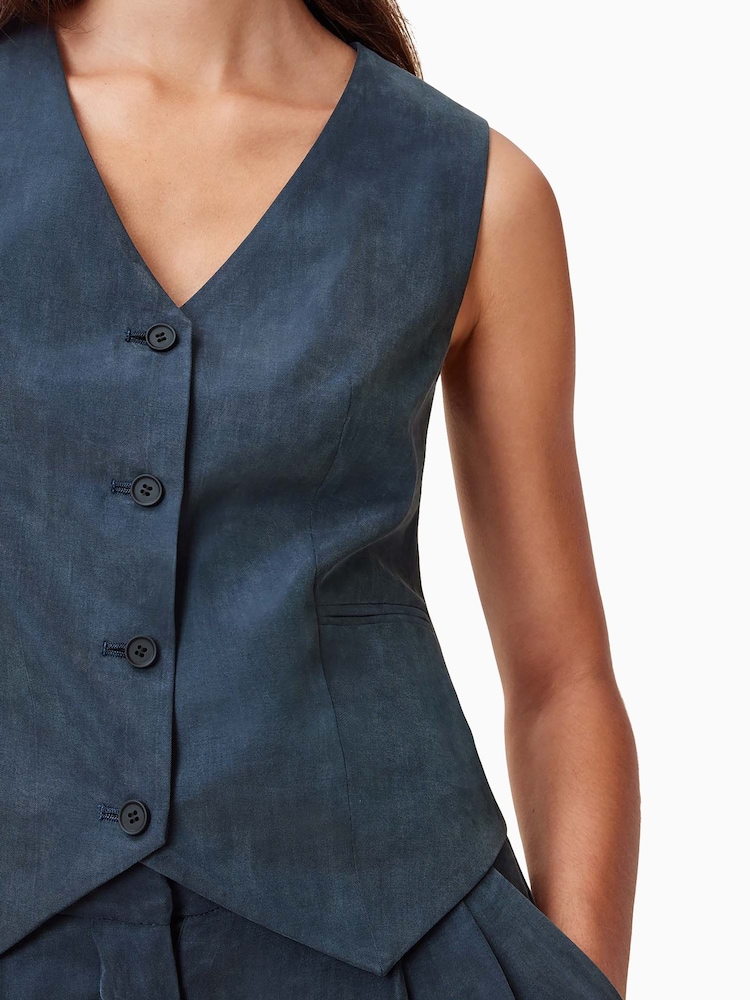 Blauw - AllSaints Averie Ten Waistcoat - Image 4 of 7