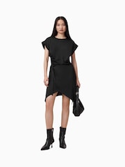 AllSaints Black Riko Mini Dress - Image 1 of 9